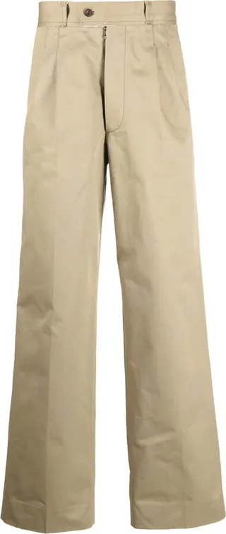 Neutral Straight-Leg Trousers