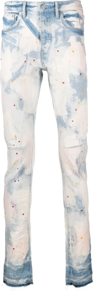 Light Faded Bleached Splatter jeans