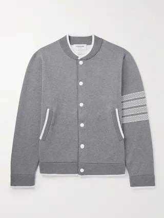 Stretch Cotton-Blend Bomber Jacket