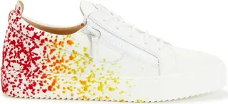 Paint-Splatter Low-Top Sneakers