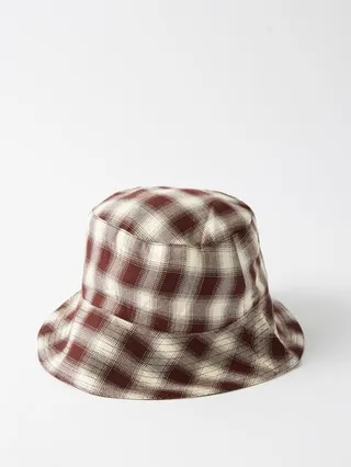 Shadow Checked Twill Bucket Hat