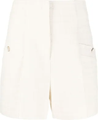 High-Waisted Tweed Shorts
