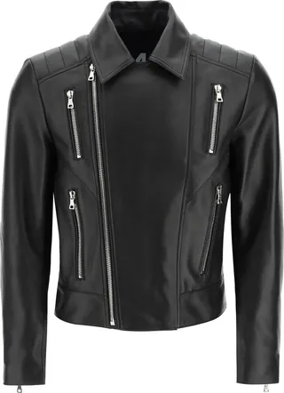 Balmain Leather Biker Jacket
