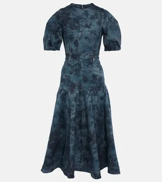 Lorelei floral denim midi dress