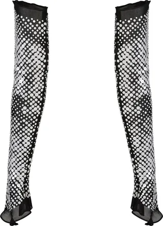 Women's Jonquil Sequin Silk Gloves