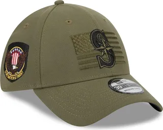 Men's New Era Green Seattle Mariners 2023 Armed Forces Day 39THIRTY Flex Hat