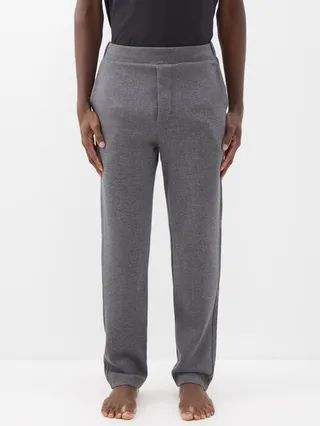 Elasticated Cotton-herringbone Pyjama Trousers