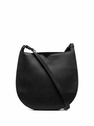 Rounded Leather Crossbody Bag