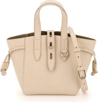 Furla Net Logo Printed Mini Tote Bag