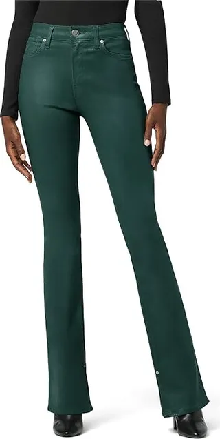 Hudson Jeans Barbara High-Rise Bootcut Inseam Slit in Coated Forest Walk (Coated Forest Walk) Women's Jeans