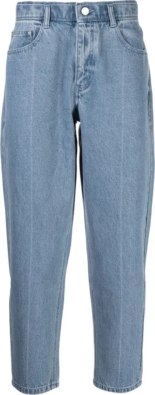 Mid-Rise Tapered Jeans