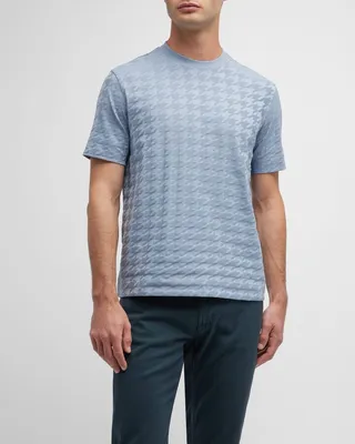 Men's Houndstooth Textured T-Shirt