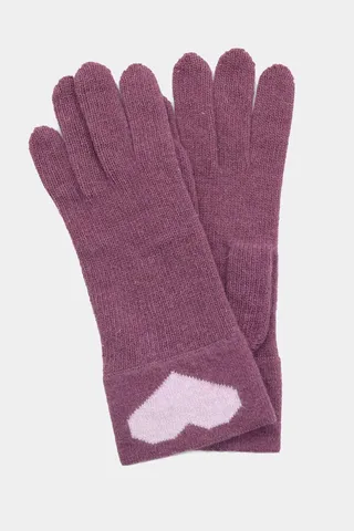 Colorblocked Heart Design Gloves