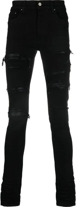 Black Thrasher Distressed Skinny Jeans