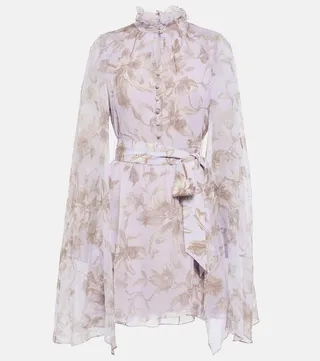 Clarice printed silk minidress