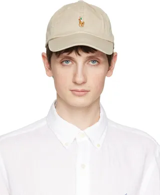 Polo Ralph Lauren Beige Embroidered Cap