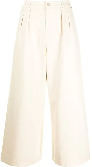 Wide-Leg Cropped Jeans