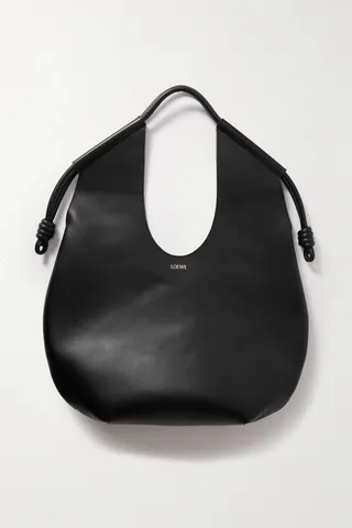 Loewe - Paseo Knotted Leather Tote - Black