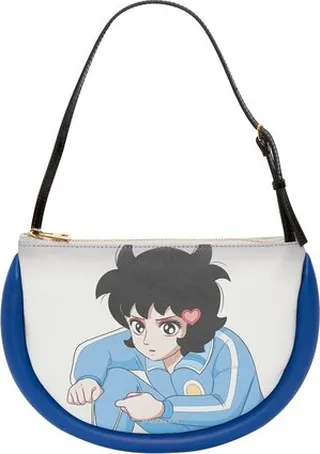 Run Hany Bumper-Moon Leather Shoulder Bag