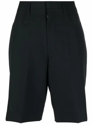 Mid-Rise Tailored Shorts