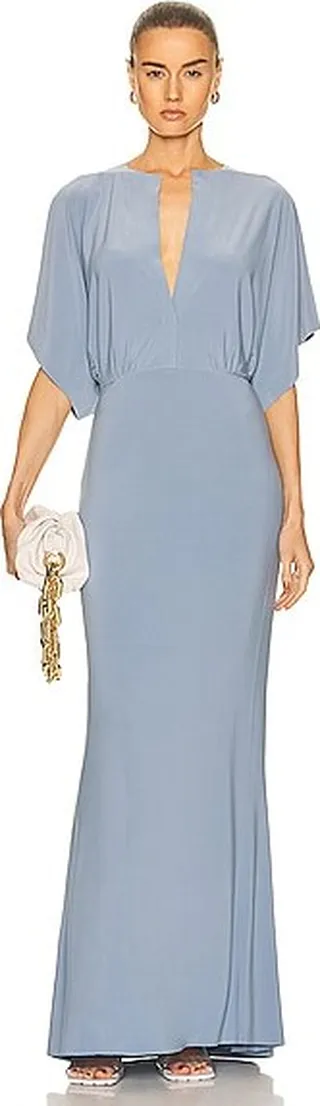 Norma Kamali for FWRD Obie Gown in Baby Blue