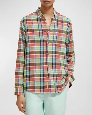 Men's Bonded Multi-Check Sport Shirt