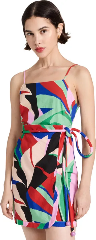 FARM Rio Colorful Monstera Mini Dress