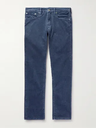Slim-Fit Stretch-Cotton Corduroy Trousers
