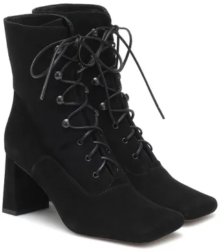Claude lace-up suede ankle boots