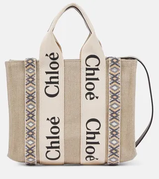Woody Small embroidered canvas tote