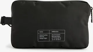 Womens Black Urban Eco Recycled-polyester Pouch