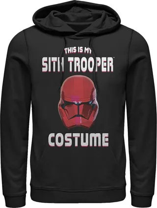Men's Star Wars: The Rise of Skywalker Halloween Sith Trooper Costume Pull Over Hoodie - Black - Medium