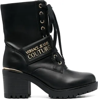 Logo-Plaque Lace-Up Boots