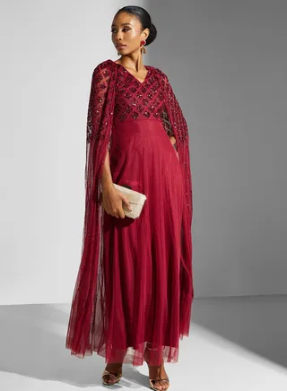 Puff Sleeve Embellished Dress
