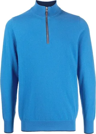 Half-Zip Front Cashmere Jumper