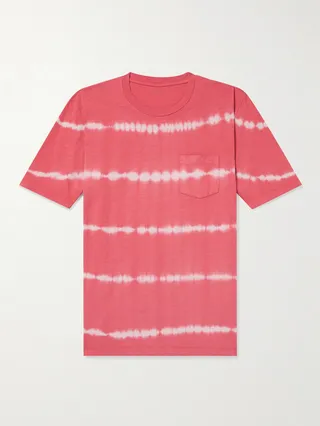 Tie-Dyed Striped Slub Cotton-Jersey T-Shirt