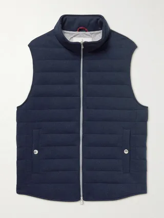 Quilted Cashmere Down Gilet