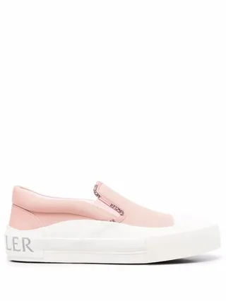 Logo Trimmed Slip-On Sneakers