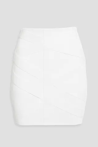 Stretch-knit mini skirt