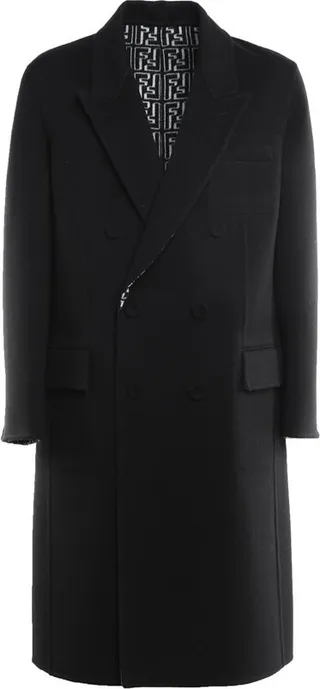 Fendi Reversible Monogram Double-Breasted Coat