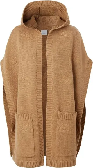 Burberry Wool-Cashmere Hooded Cape