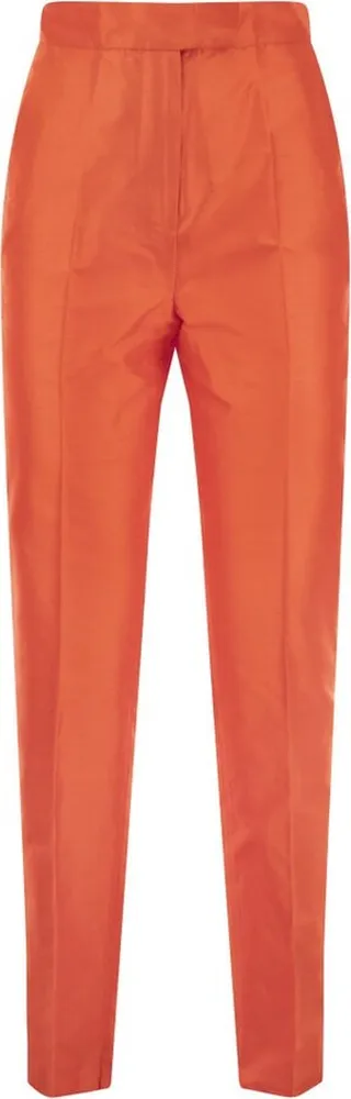 Max Mara Studio Straight-Leg Taffeta Trousers