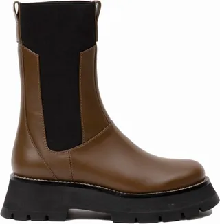 Kate Lug Sole Combat Boot in dark olive