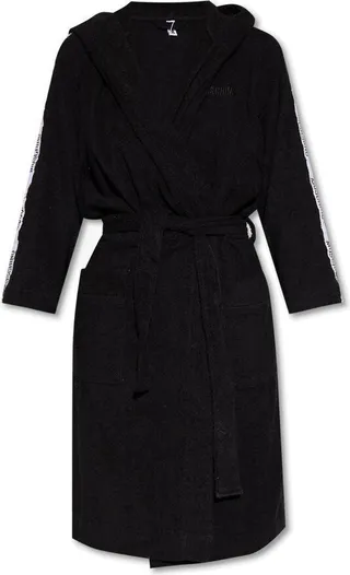 Moschino Logo Embroidered Bathrobe