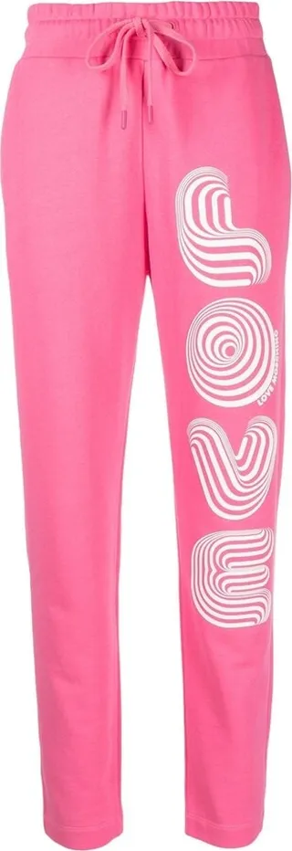 Slogan-Print Track Pants