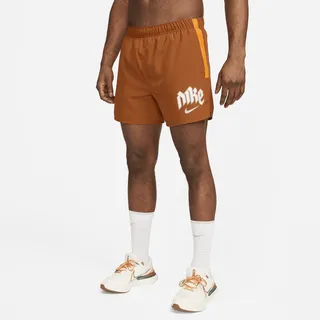 Nike Men's Dri-FIT Run Division Challenger 5" Brief-Lined Running Shorts in Brown
