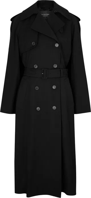 Balenciaga Double-breasted Wool-blend Trench Coat