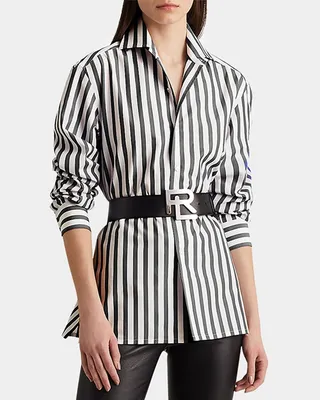 Capri Stripe Button-Down Shirt