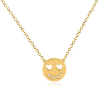 Diamond Happiness Pendant Necklace