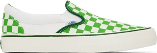 Vans SSENSE Exclusive Collaboration Green & White Classic Slip-On VR3 L Sneakers